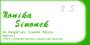 monika simonek business card